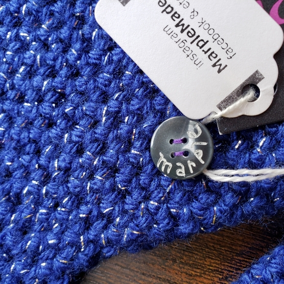 NWT* Handmade Fingerless gloves💜 super soft acrylic yarn, MarpleMade Designs, - Picture 5 of 7